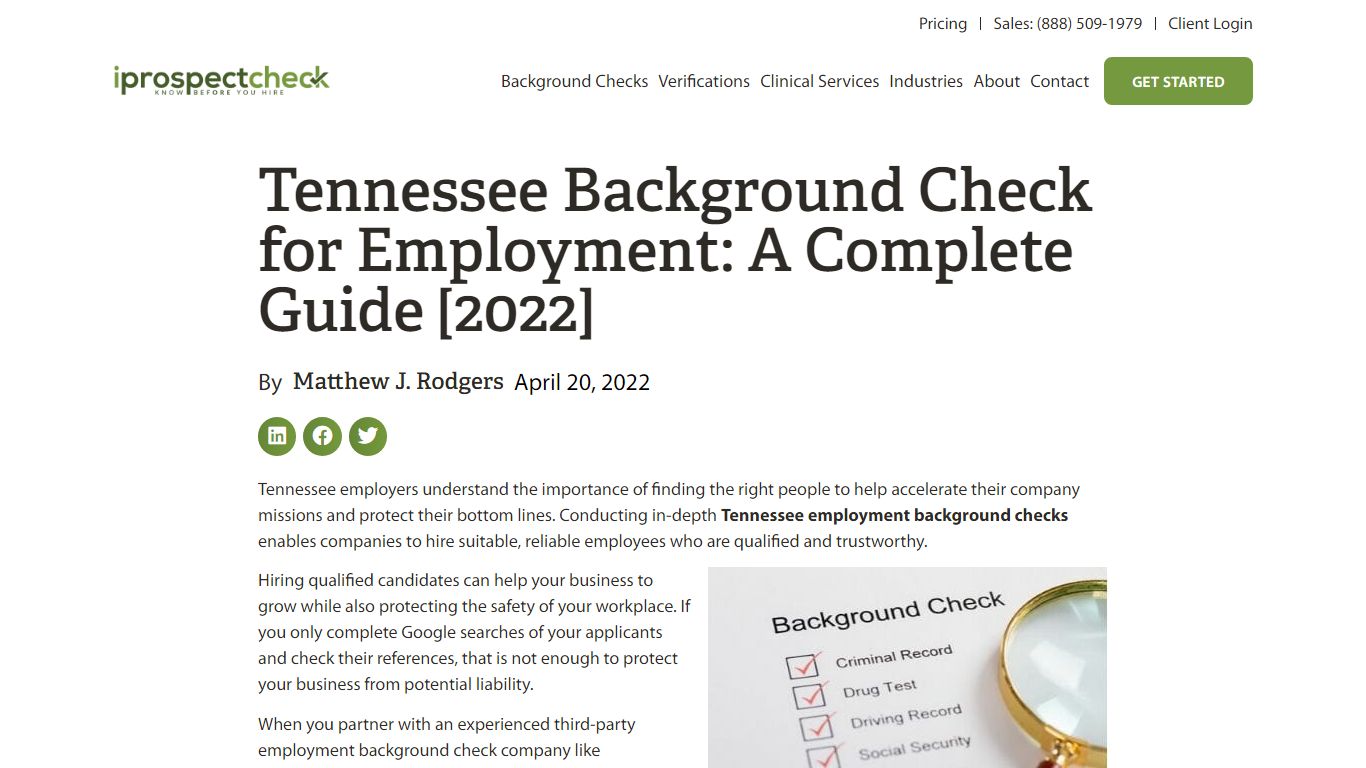 Tennessee Background Check for Employment: A Complete Guide [2022]